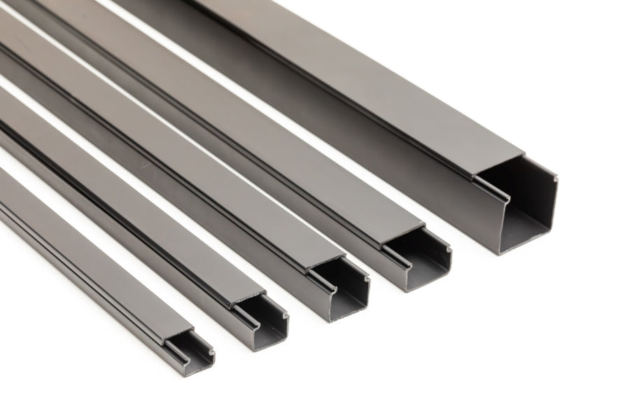 Screw fix black mini cable trunking – 2m long