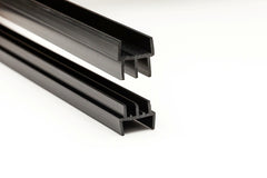 white clip-on vivarium double channel glass track