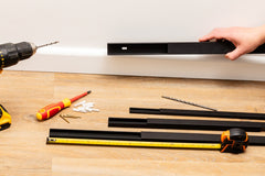 Black mini cable trunking screw fix – 2m length