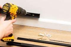 Black mini cable trunking screw fix – 1m length