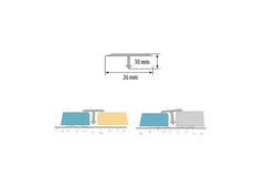 T bar door threshold – aluminium 1m trim for floors