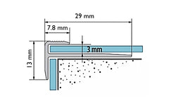 aluminium stair trim for 3mm vinyl flooring