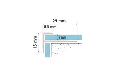 LVT stair edge protection profile aluminium F5