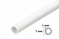 White plastic round pipe tube – 39.37 inch length