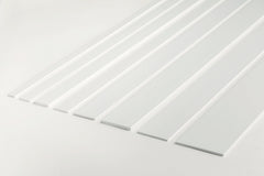 PVC plastic flat bar 1 Metre & 2.50 Metres Length white
