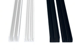 vivarium glass runners double track black finish