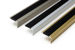 anti slip aluminium stair profile titanium anodised finish