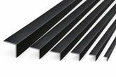 black aluminium angle trim 20x20 mm brushed matt black