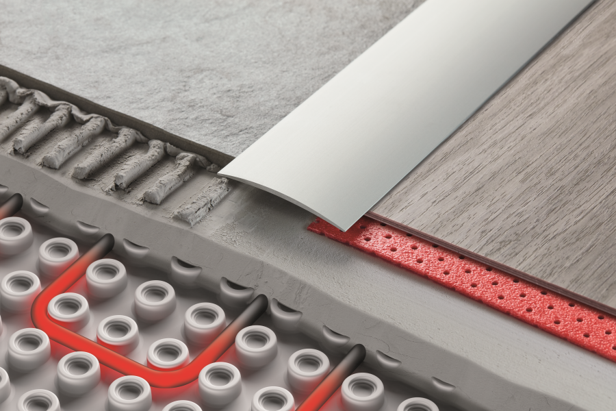 Aluminium door threshold strip 40mm x 930mm – matte anodised transition trim