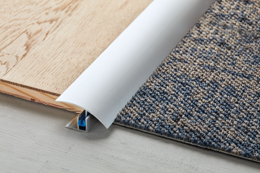 Aluminium door threshold strip 50mm x 900mm trim silver