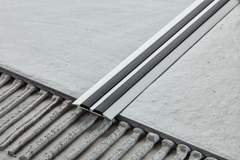 45mm aluminium transition strip with anti-slip rubber