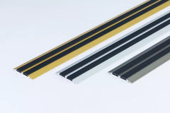 flat 45mm aluminium floor edge strip with rubber