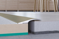 Aluminium door threshold ramp strip 26mm anodised aluminium 1.86 metres