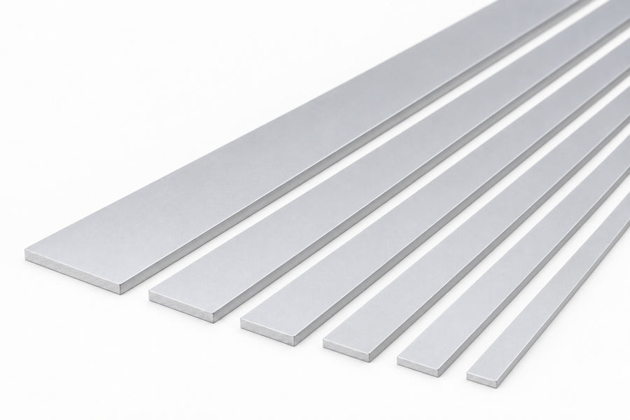 silver aluminium flat bar 30x3 mm cover strip