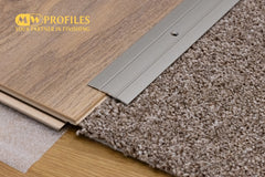 1m aluminium floor joining bar champagne finish