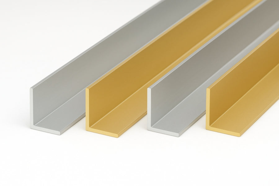equal angle anodised aluminium trim for corners