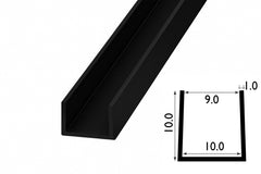 plastic U channel trim for shelving edges