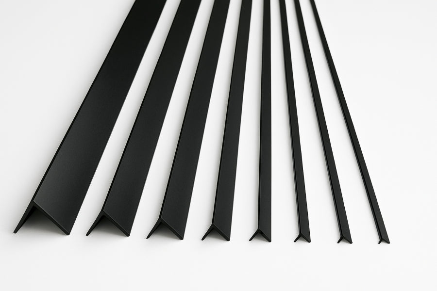 Black PVC Corner Angle Trim – 1m and 2.48m