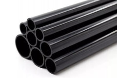 Plastic round pipe tube – black 1m length