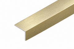 brushed gold aluminium angle trim 15x15 mm light gold