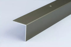 aluminium stair trim 30×30 mm grooved anti-slip