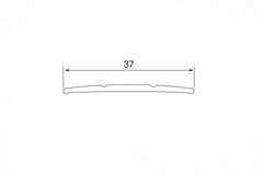 silver anodised aluminium doorway threshold bar 37mm