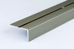 aluminium stair trim 40×20 mm grooved anti-slip