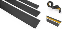 white Self-adhesive PVC cover strip – 5m black roll