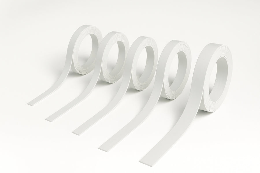 White PVC Flat Architrave Trim – 6 Metre Roll