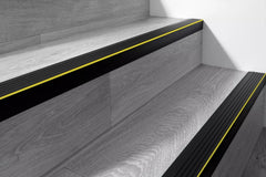 40×40 mm black non slip PVC stair nosing with warning strip