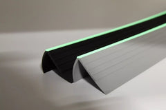 40×40 mm non slip PVC stair nosing with photoluminescent strip