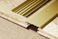 Aluminium door threshold strip 80mm x 2000mm gold anodised