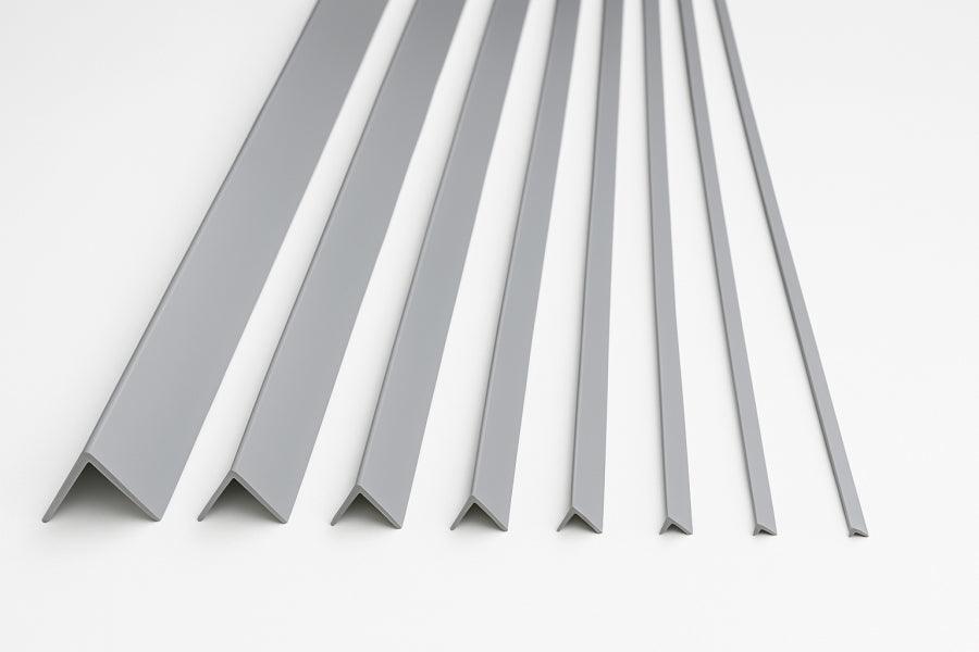 Light Grey PVC Corner Angle Trim – 1m and 2.48m