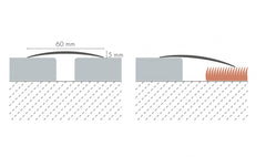 80 MM X 1000 MM Self adhesive aluminium door threshold anodisec colours