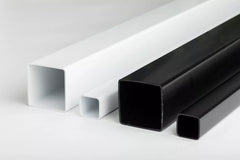 Plastic box section square tube – 1 and 2.5 metres