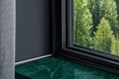 uPVC 18mm quadrant trim -black