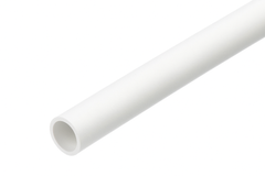 White plastic round pipe tube – 1 metre long