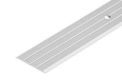 Aluminium door threshold strip 40mm x 1m silver anodised