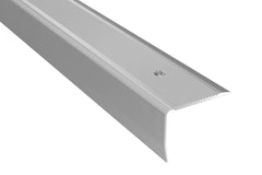 aluminium stair trim 40×30 mm grooved anti-slip