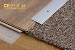 flat aluminium door bar trim 37mm screw fix