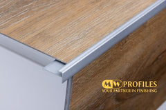 silver anodised stair edge trim for 5mm LVT flooring