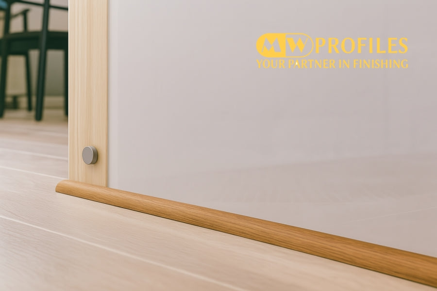 uPVC 18mm scotia skirting board white finish