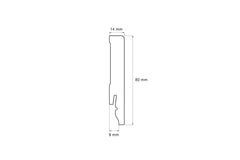 Modern skirting board profile 14mm thickness
