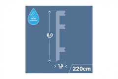 White PVC skirting board RAL9003 lacquer finish