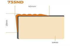 adhesive bullnose PVC stair edging 1.18 m
