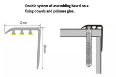 wood grain PVC stair trim 0.9 metre length