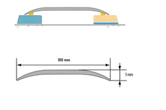 Self adhesive aluminium door threshold strip – silver 100 MM