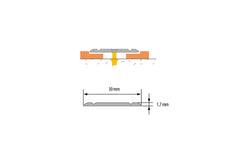 30mm anodised aluminium threshold strip gold finish