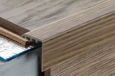 uPVC wood effect stair nosing 30×30 mm profile