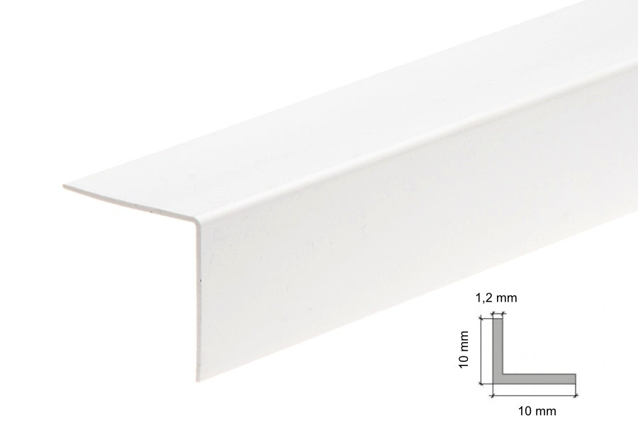 White PVC Corner Angle Trim – Plastic 90° Edge Protection